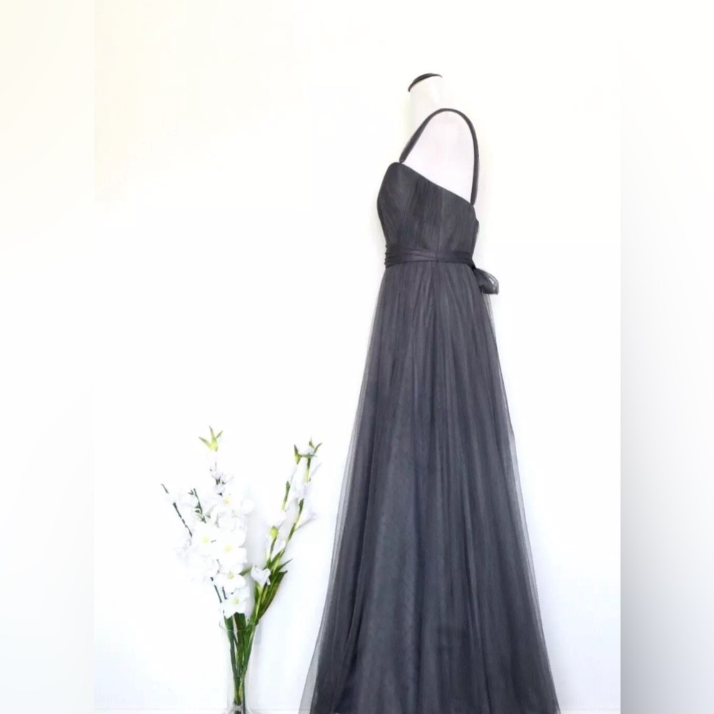 Revelry Rosalie Tulle Convertible Bridesmaid Dress Gray SZ 8 - Picture 9 of 13
